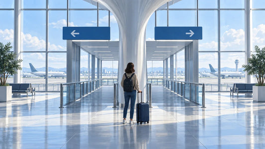 庇护旅行文件选择与机场出行示意图